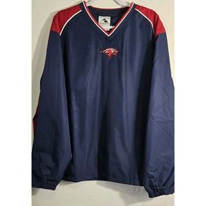 Augusta Men's XL Sportswear   V-Neck Pullover Jacket Blue Red Falcons‎ Lined
